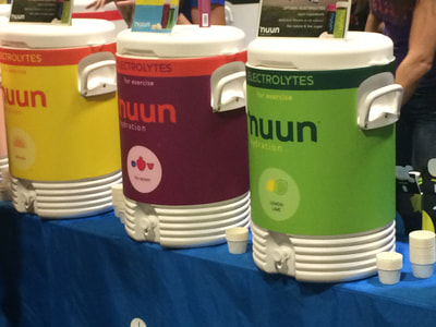 Nuun hydration station at the Hot Chocolate Tampa expo.