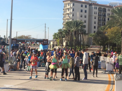Finish line area for the Hot Chocolate Tampa races.