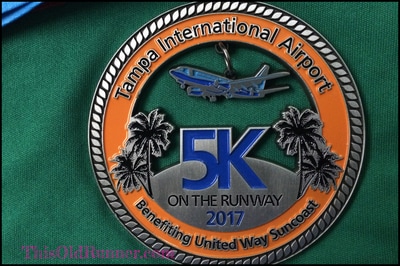Tampa International Airport 5K on the Runway 2017 Medal
