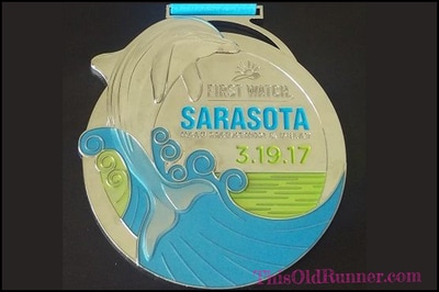 First Watch Sarasota Half Marathon Medal for 2017