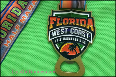 2017 West Coast Florida Half medal