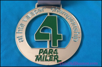 Par 4 Miler at Valspar Championship Finisher Medal 2017