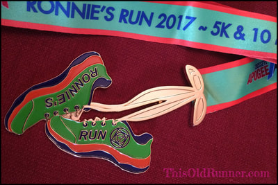 Ronnie's Run 2017 finisher medal.