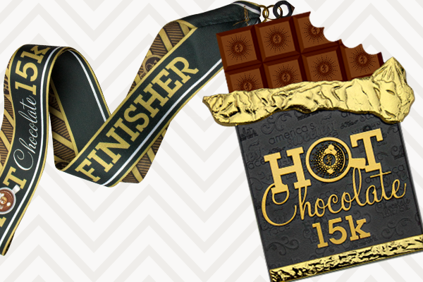 2017 Hot Chocolate Race Medal for Tampa.