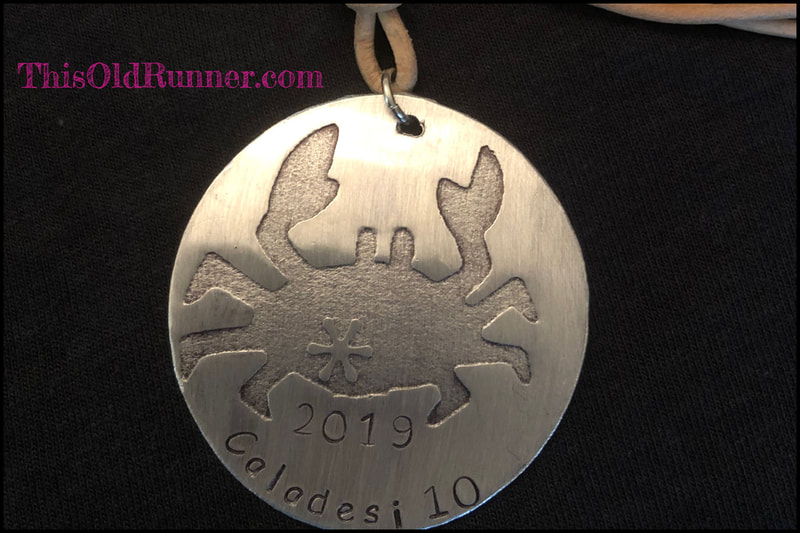 2019 10 Miler medal from Discover Caladesi Island Race