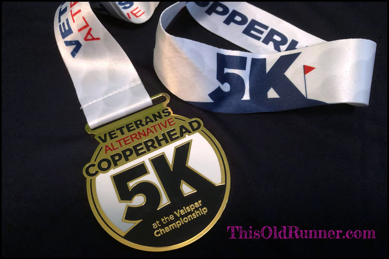 2019 medal from the Veterans Alternative Copperhead 5K at the Valspar Golf Championship