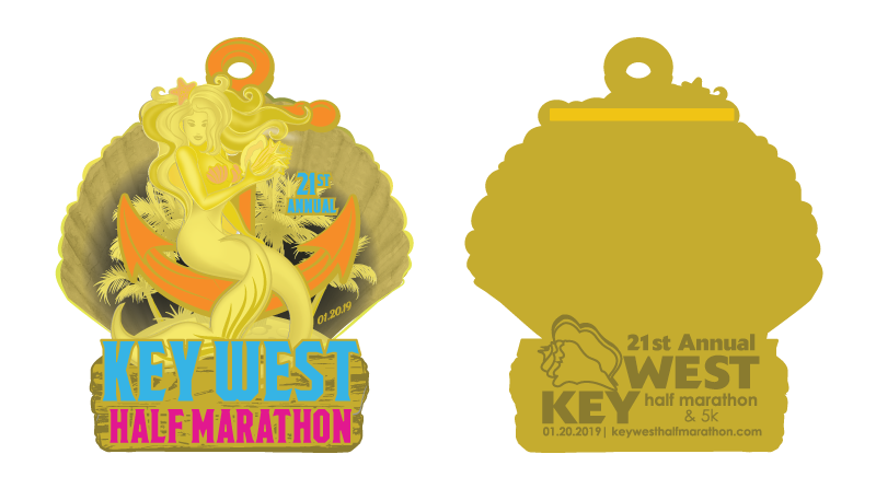 2019 Key West Half Marathon Medal