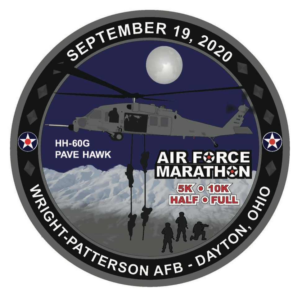 Image of the 2020 Air Force Marathon finisher medal