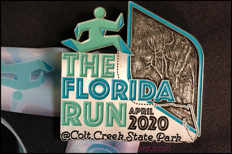 Medal for 2020 Florida Run at Colt Creek State Park.