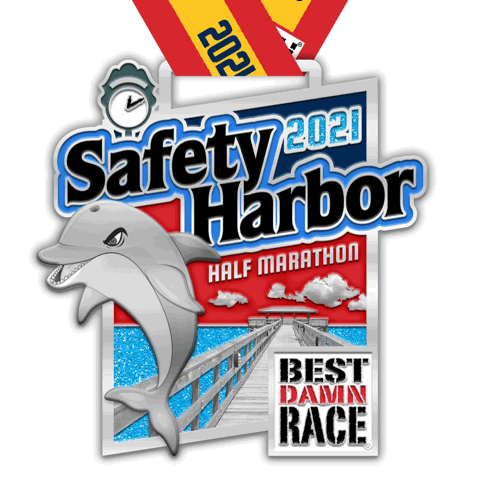 Best Damn Race Safety Harbor Half Medal