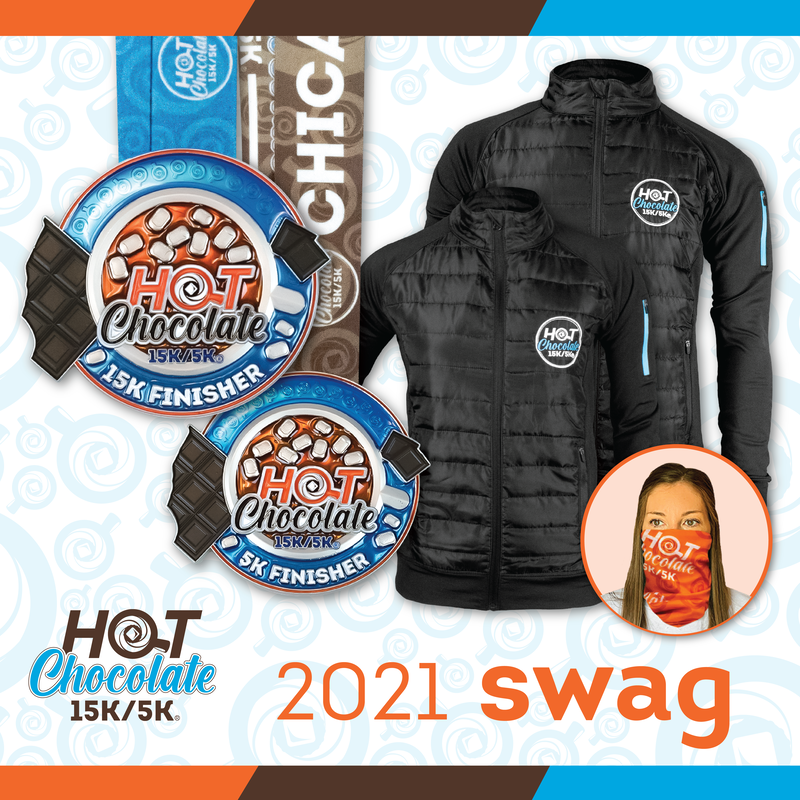 SWAG for 2021-2022 Hot Chocolate Races.
