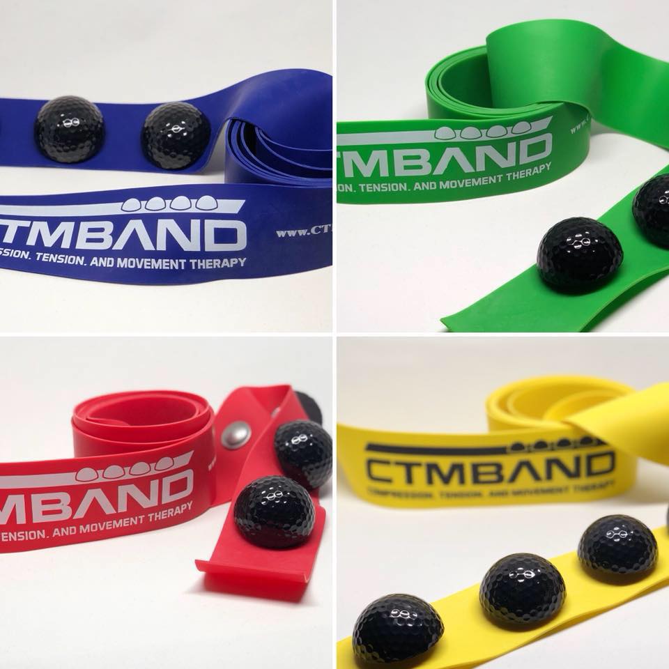 CTM Bands come in blue, green, red and yellow.