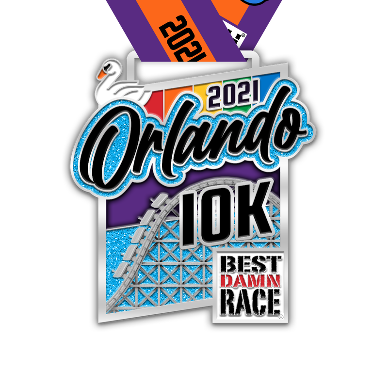 Best Damn Race 2021 Orlando 10K Medal
