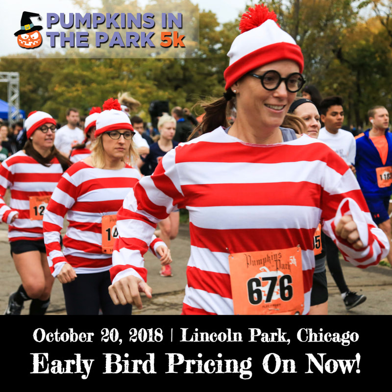 Early Bird Pricing graphic for Pumpkins in the Park 5K