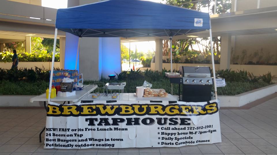BrewBurgers cooked sliders for the runners after the 2017 May Day Races.