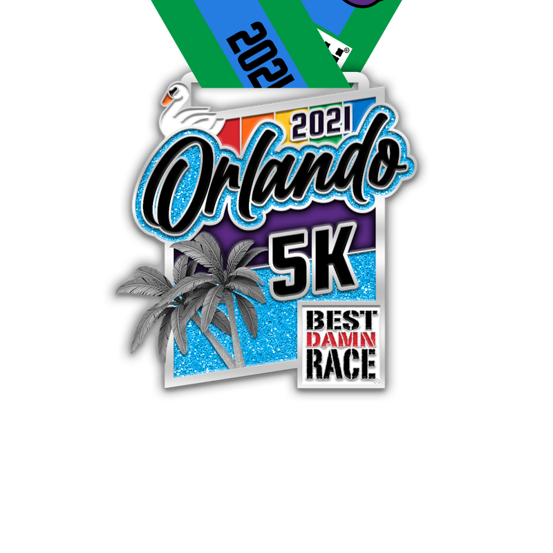 Best Damn Race 2021 Orlando 5K Medal