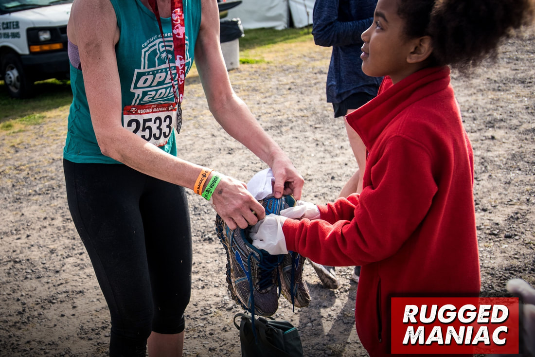 Shoe donations at Rugged Maniac races.