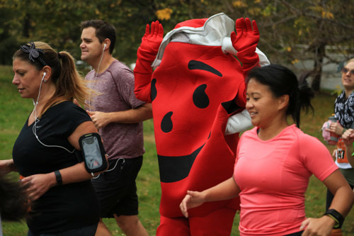 Runner in costume at Pumpkins in the Park 5K in Chicago.