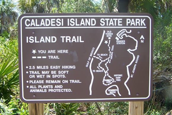 Caladesi Island Trails Signage.