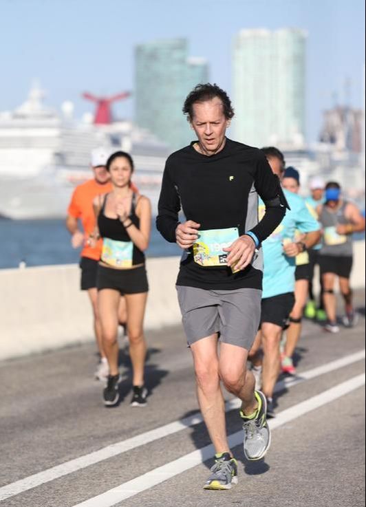 Runners in the 305 Half Marathon in Miami, Florida.