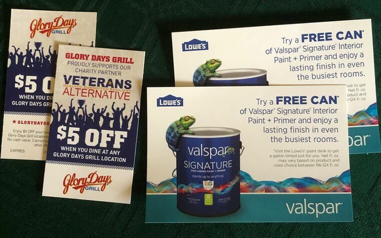 Vouchers for free paint from the Copperhead 5K at the Valspar Championship