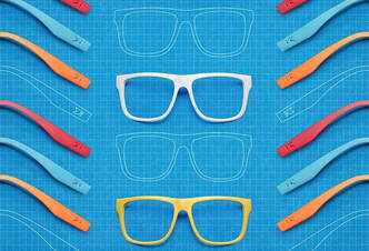 Image of sunglasses you build yourself in the custom Knockaround shop.