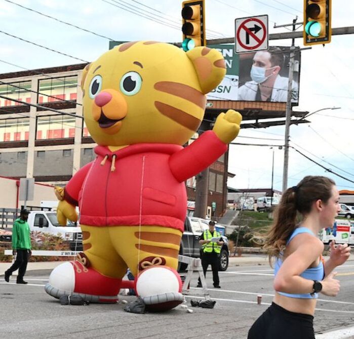 Daniel Tiger inflatable during the EQT Pittsburgh 10 Miler
