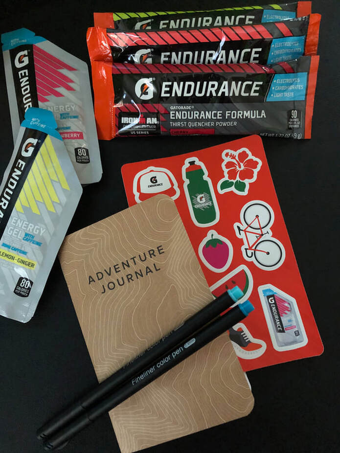 Photo of contents of the Gatorade Endurance Fit Libs Care Kit.