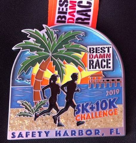 2019 Challenge medal Safety Harbor Best Damn Race