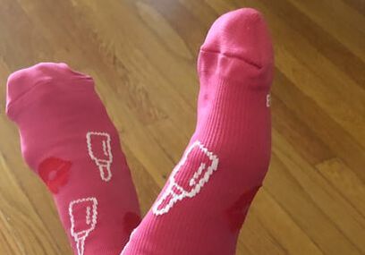 Close up photo of the toes on compression socks by Extreme Fit USA.