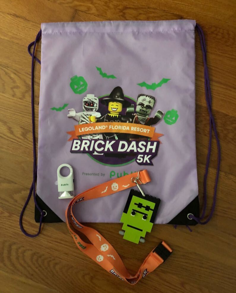 Brick Dash 5K participants received a backpack and medal.