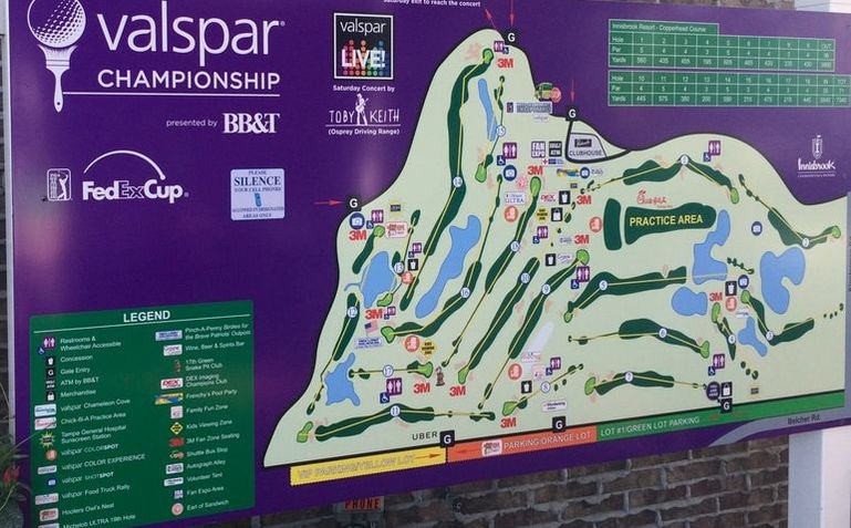 Copperhead Course Diagram at Valspar Tournament.