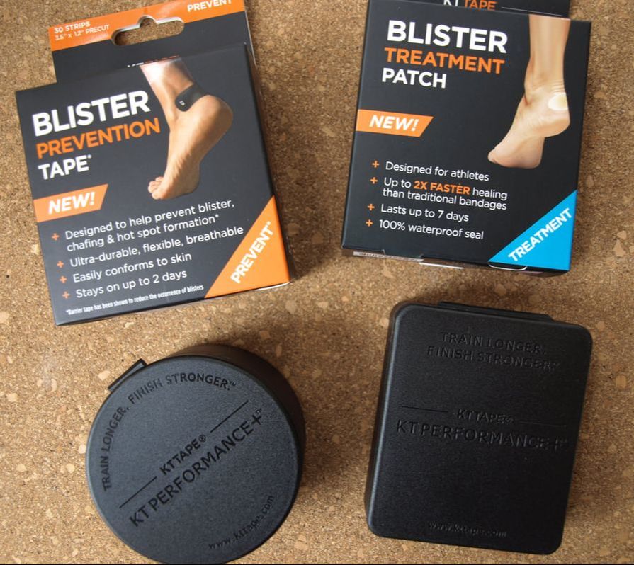 KT TAPE Blister Prevention Tape and Blister Treatment Patches with travel cases.