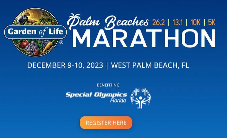 Garden of Life Palm Beaches Marathon Registration Button