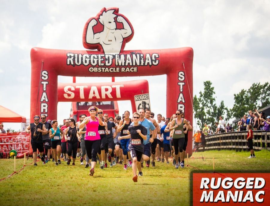 Rugged Maniac obstacle course race in Dade City, Florida.