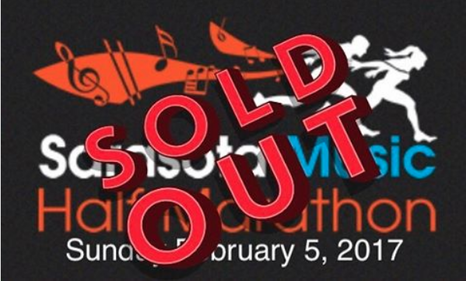 2017 Sarasota Music Half Marathon on February 5, 2017 is sold out.