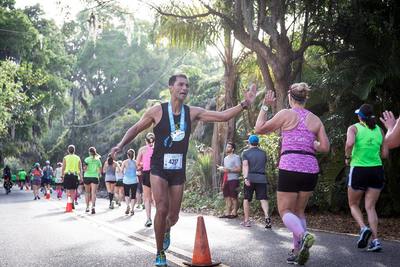 Runners in First Watch Sarasota Half Marathon.