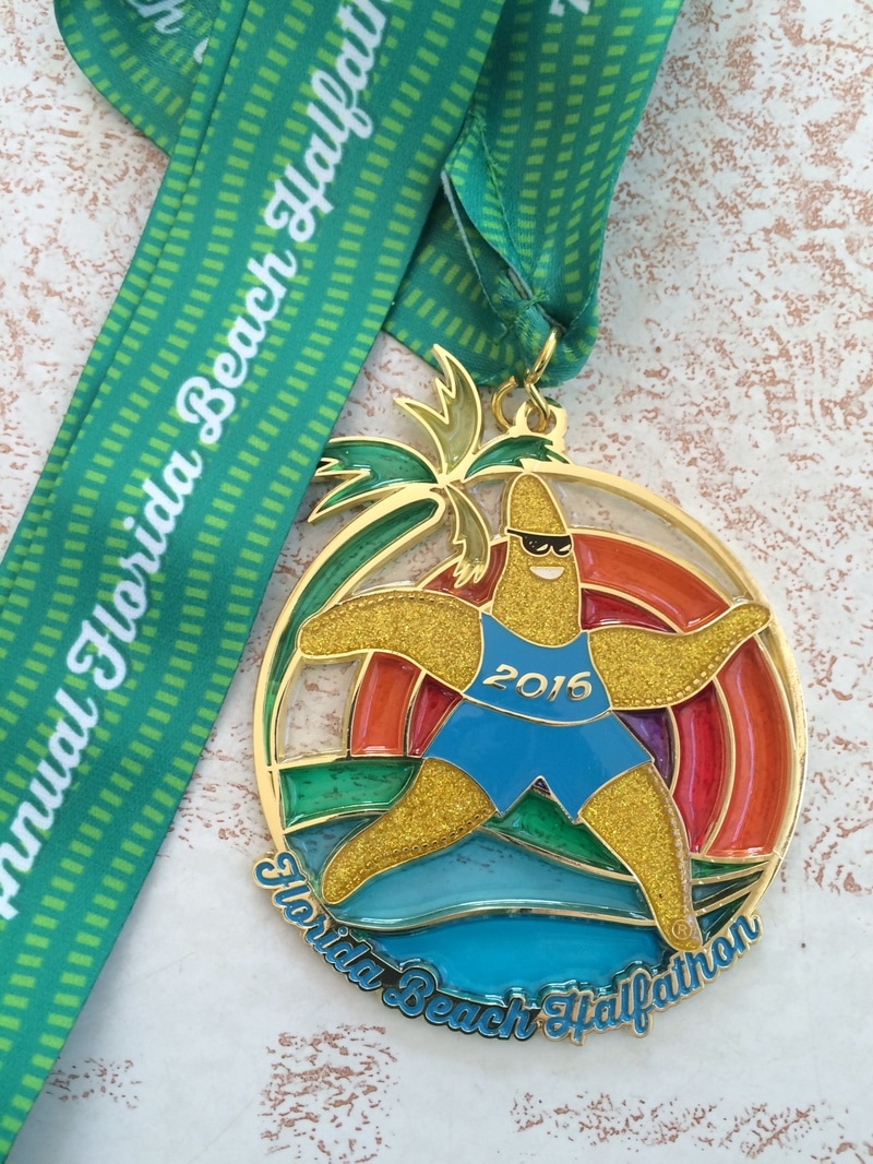 2016 Florida Beach Halfathon Medal.