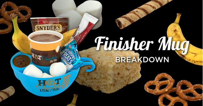 Finisher mug with chocolate goodies