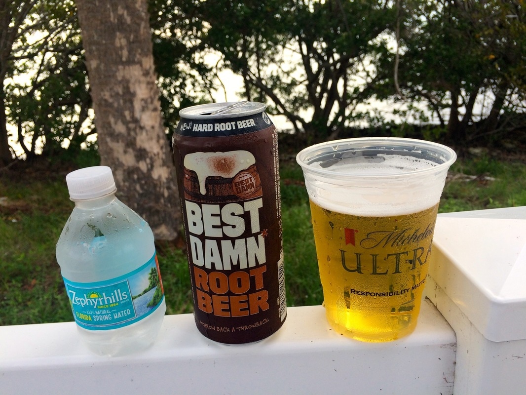 Beverages available at the Best Damn Race 5K.