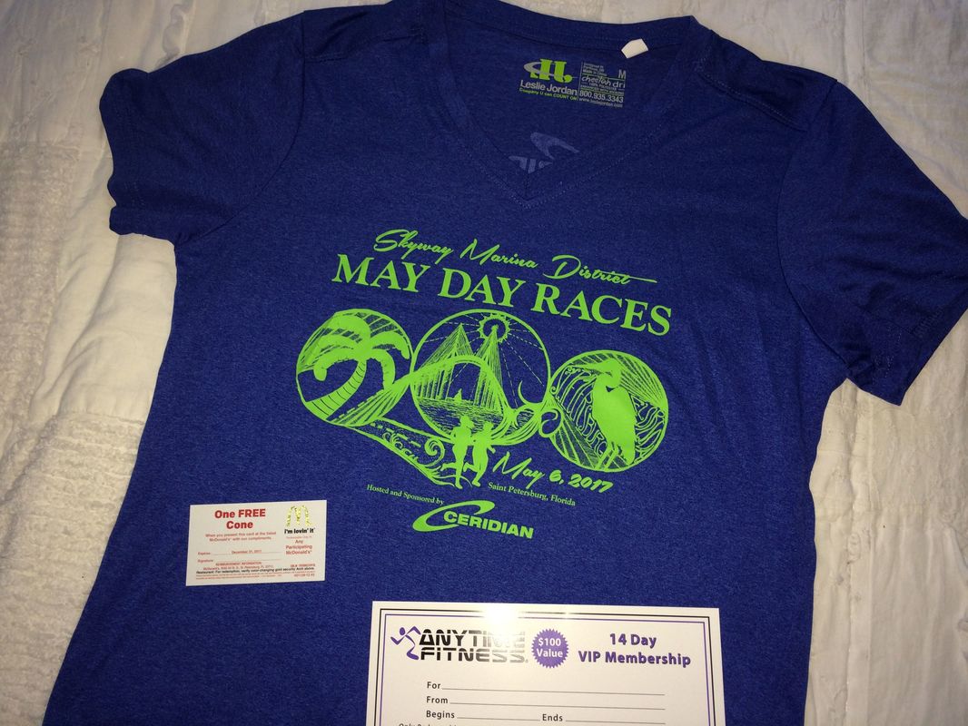 2017 #MayDayRaces St. Pete tech shirt.