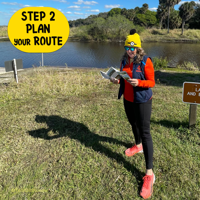 Planning our 5K Minions Run route at Myakka River State Park