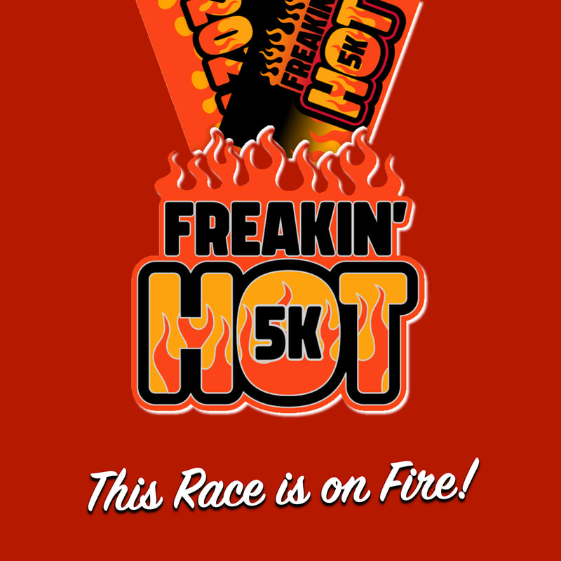 Freakin' Hot 5K race medal.