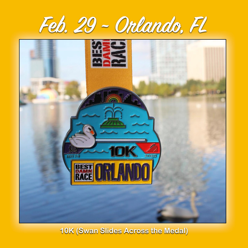 10K Medal for the Best Damn Race in Orlando on Feb. 29