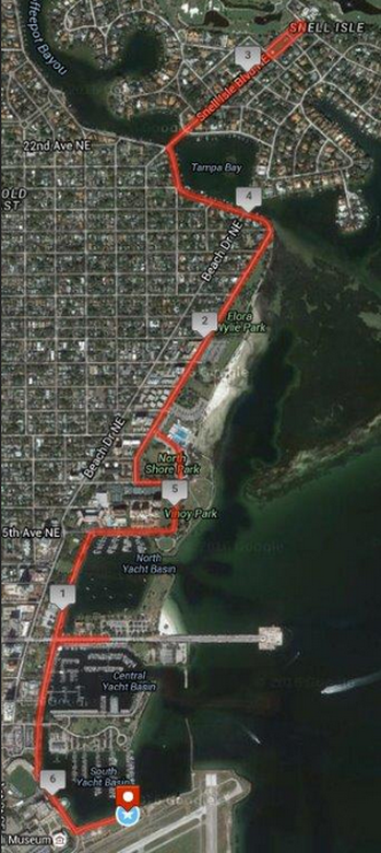 Map of One Step Closer to the Cure 10K race route.