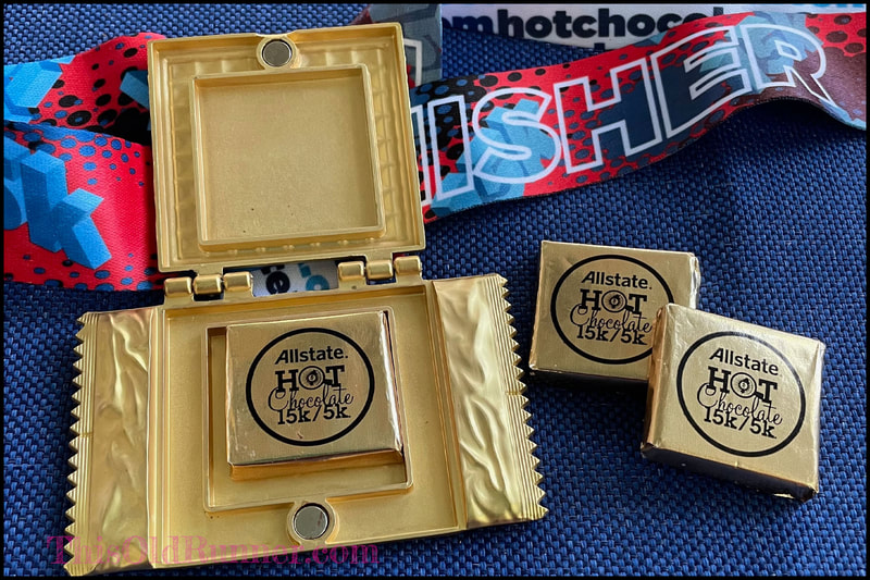 The 2021 Hot Chocolate 15K Medal has a surprise inside!