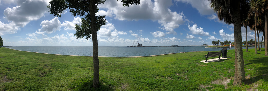 Panoramic view of Tampa Bay from Vinoy Park.