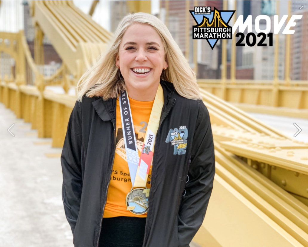 2021 race jacket for Pittsburgh Marathon and Half Marathon racers.