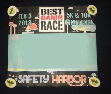 Bib Boards on Best Damn Race Safety Harbor bib.