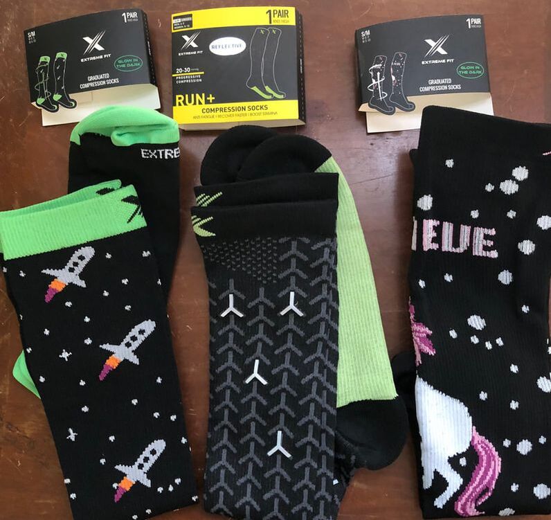 Glow in The Dark Compression Socks (3-Pairs)